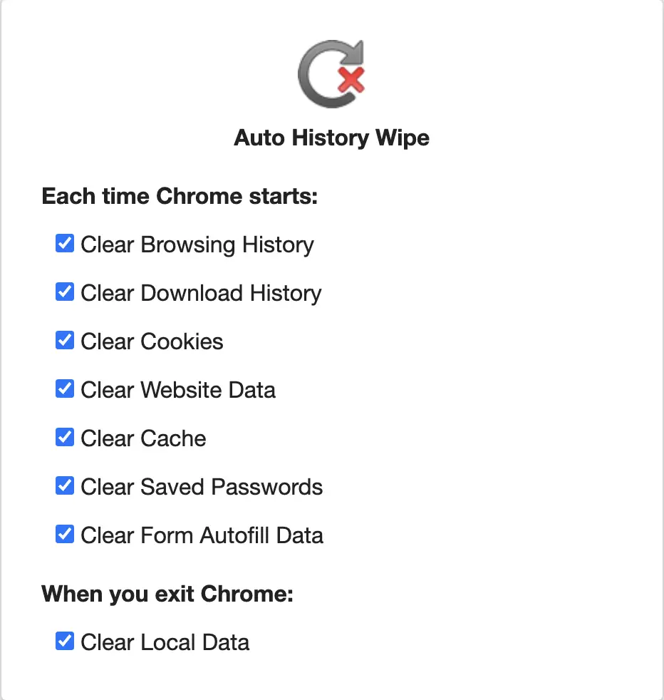 chrome app download clear history
