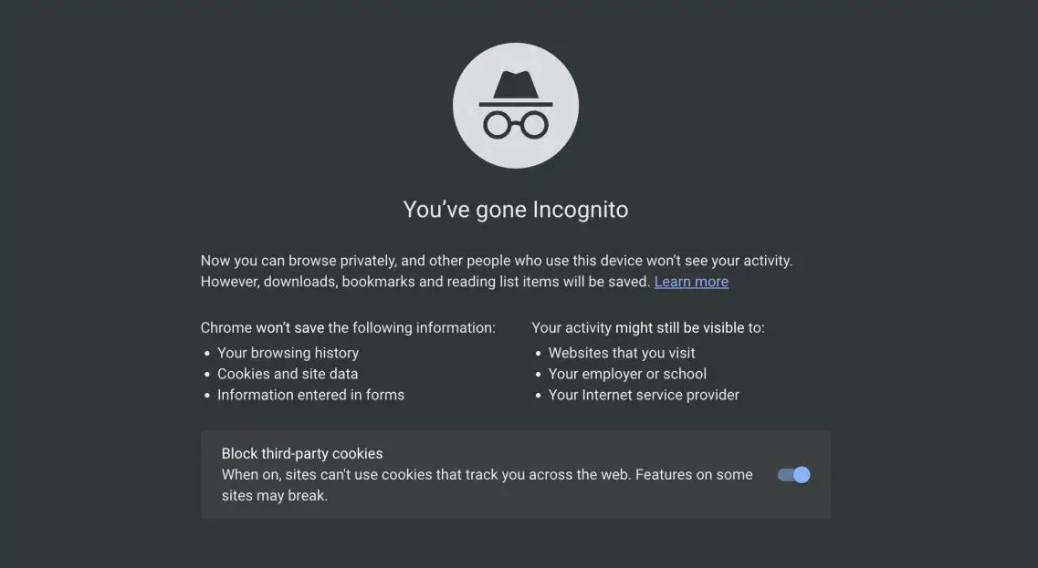 Turn On Incognito in Chrome