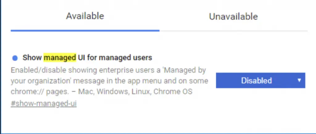 Remove Managed by Your Organization in Google Chrome