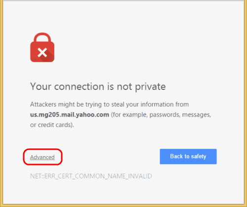 Fix Your Connection is Not Private Error Chrome