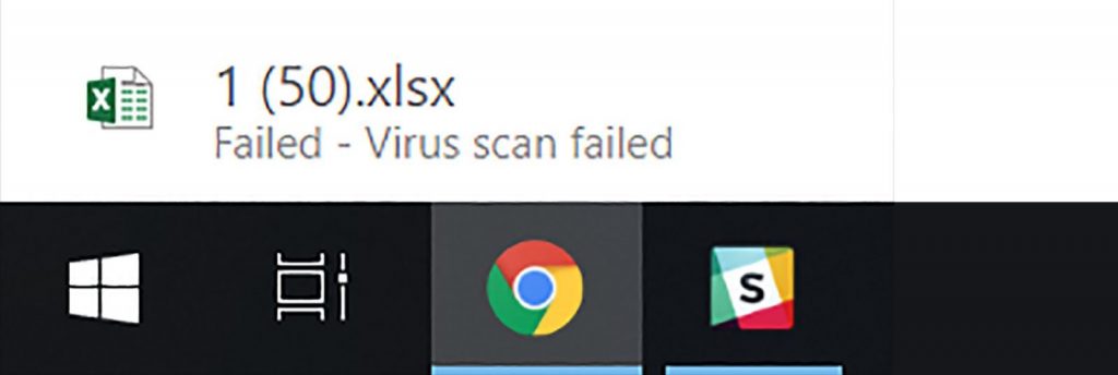 Chrome Download Error- Virus Scan Failed
