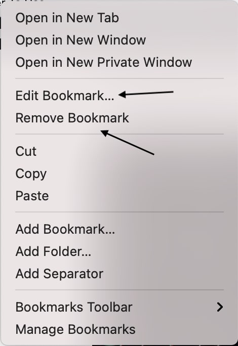 Edit or Delete Bookmarks in Firefox