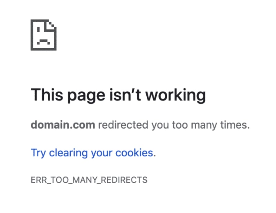 How to Fix ERR_TOO_MANY_REDIRECTS in Google Chrome