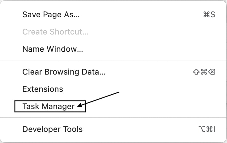 chrome task manager shortcut