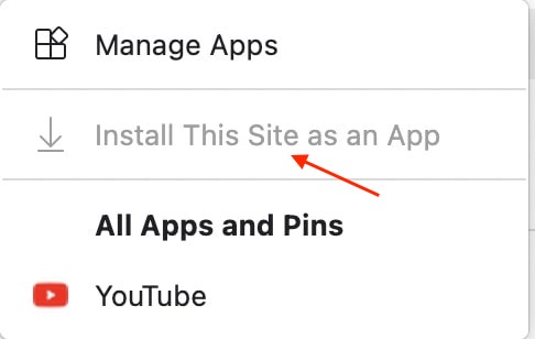 Install This Site as an App