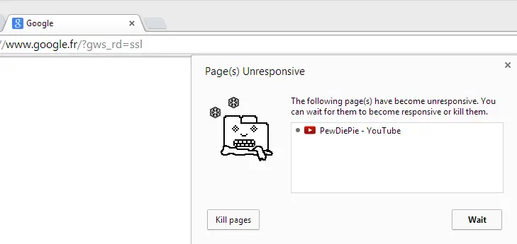 Fix Page Unresponsive Error in Google Chrome