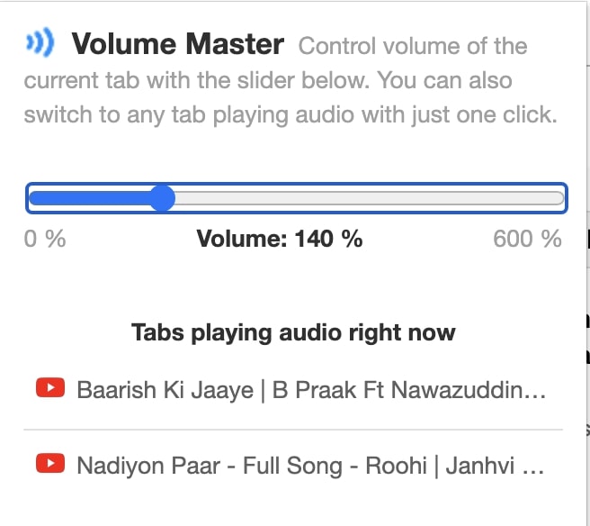 Increase Audio Video Volume in Google Chrome