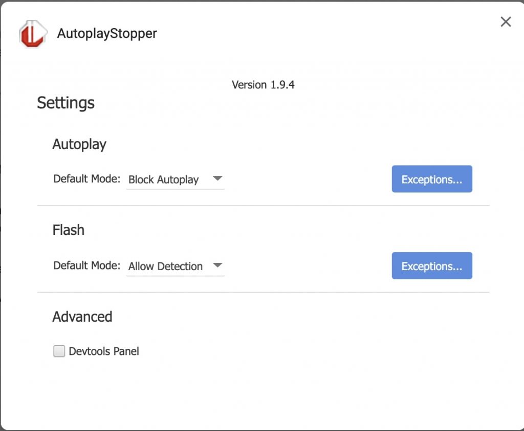 stop all autoplay in chrome for mac