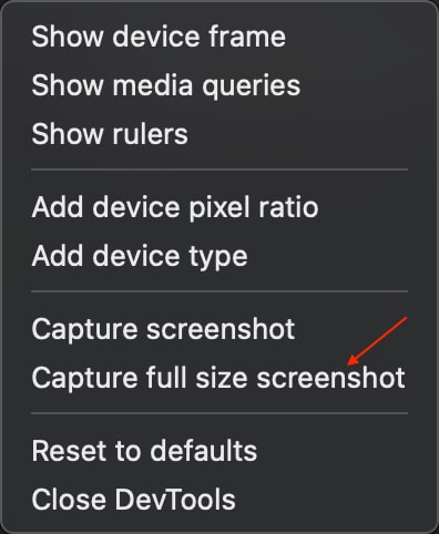 Capture full-size screenshot