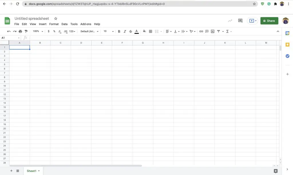 Create New Google Sheets with URL Shortcuts
