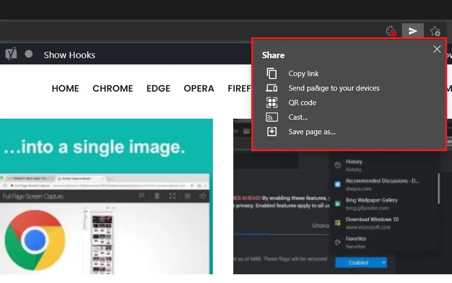 How to Enable Desktop Sharing Hub in Microsoft Edge