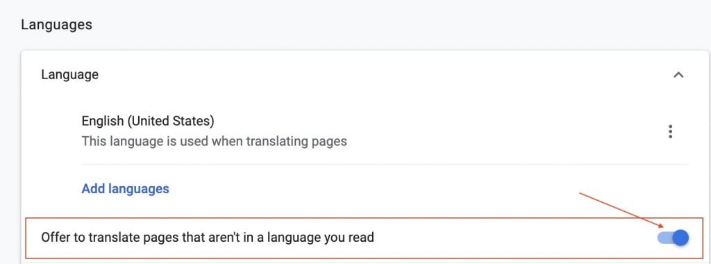 Translate Webpage in Google Chrome