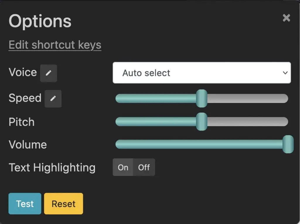 Read Aloud Add-on Options