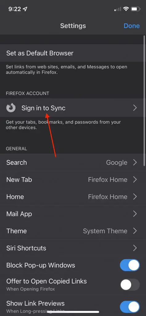 Sign in to Sync