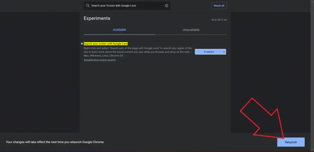 Enable Search Your Screen with Google Lens Flag in Chrome
