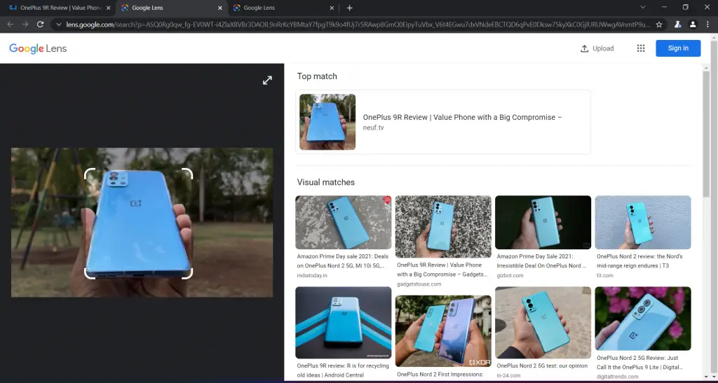 Use Google Lens Image Search on Chrome