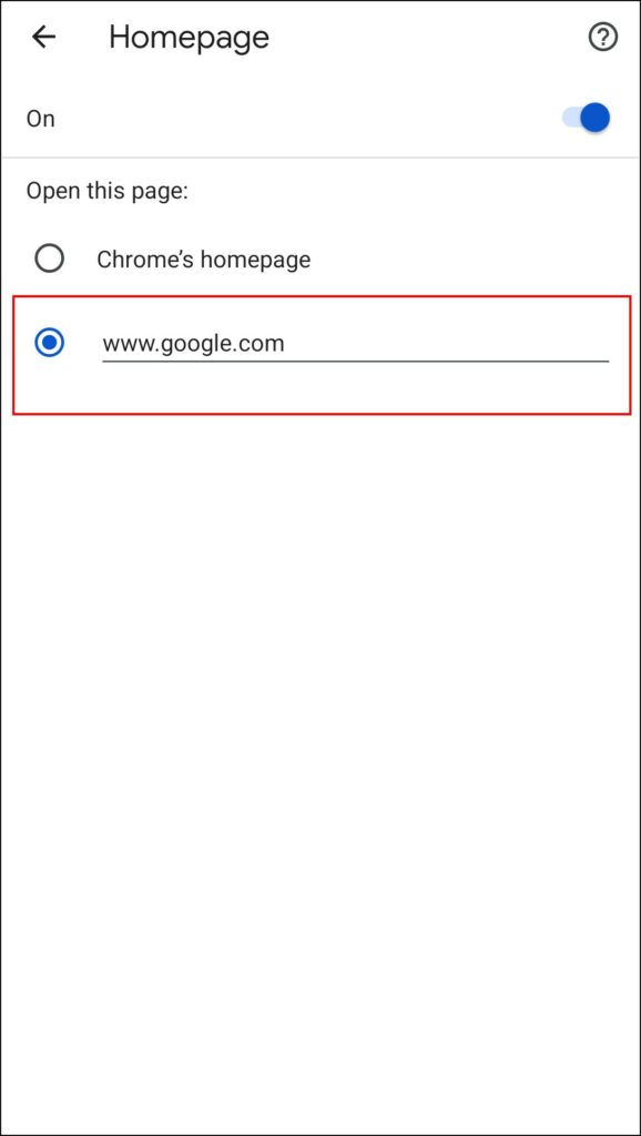 Make Google Your Homepage in Chrome