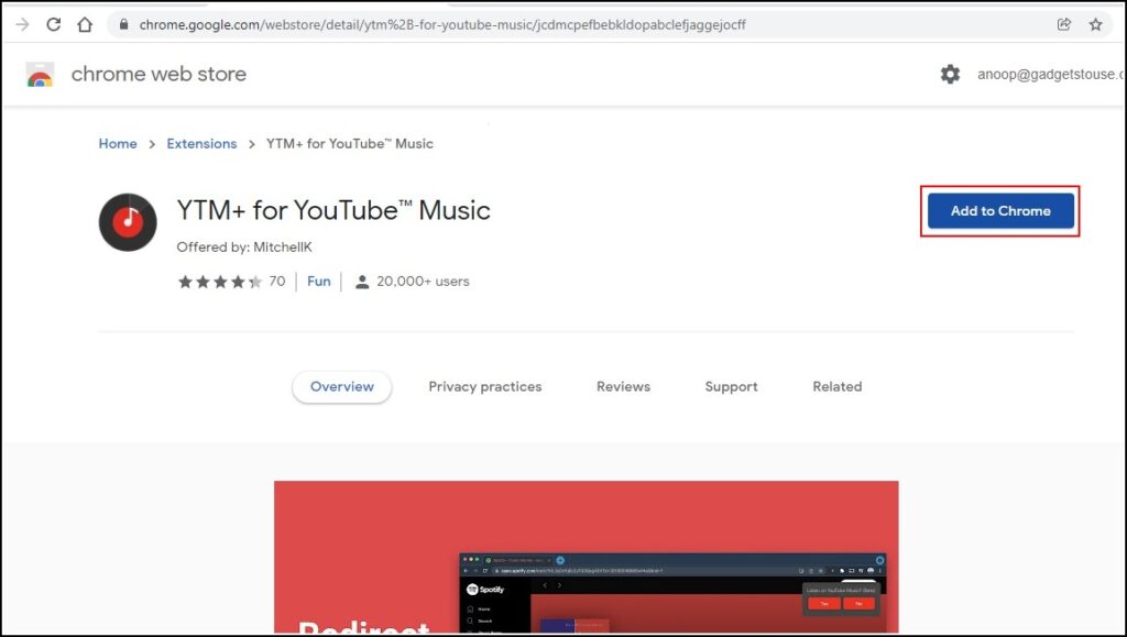 Mini Music Player Chrome Extension