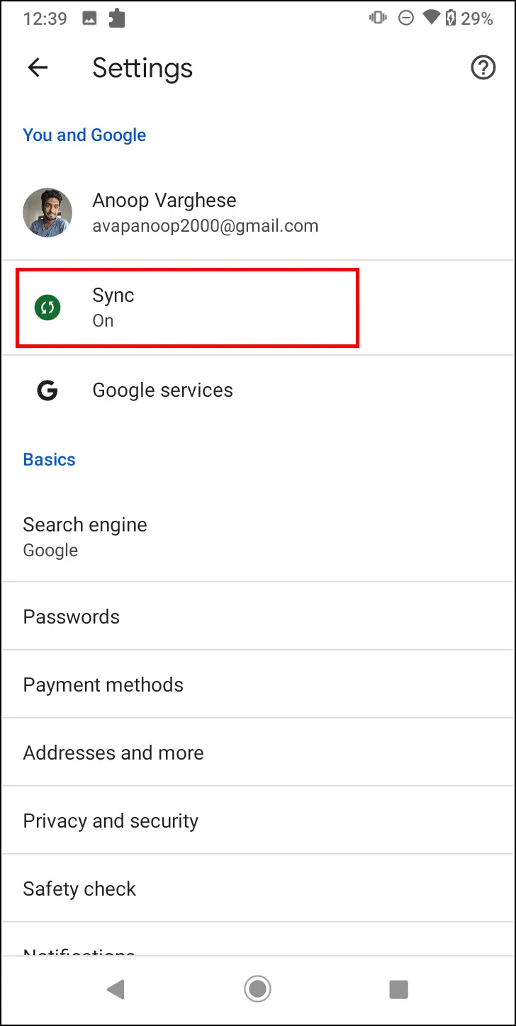 Sync Chrome Open Tabs Old to New Phone