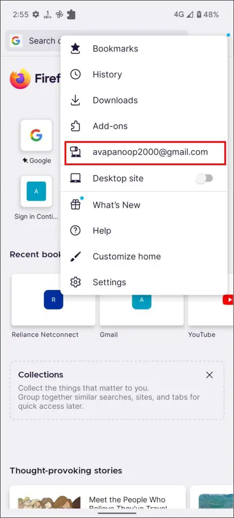 Export Bookmarks FireFox Mobile