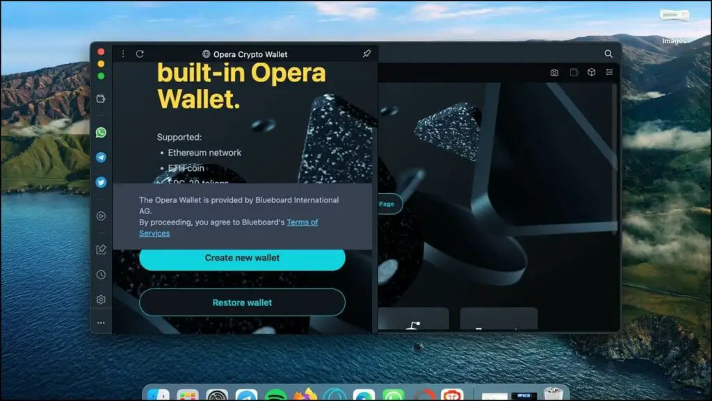 Opera Crypto Web 3 Browser on Mac