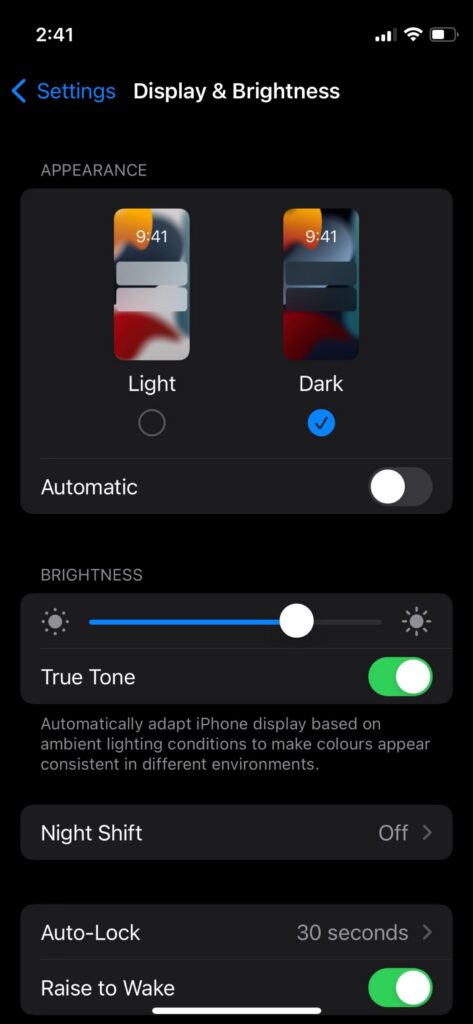 Brave Dark Mode iOS