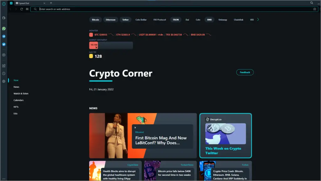 instal Opera Crypto Browser