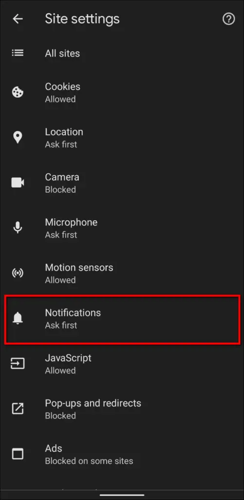 Block Website Notifications Chrome Android