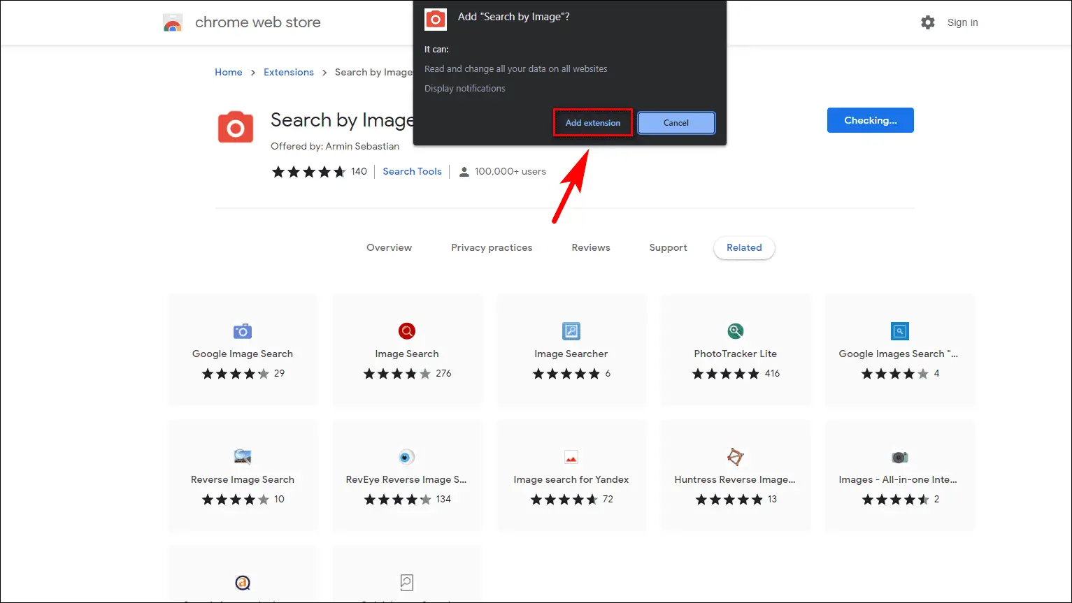 Re-enable Reverse Image Search in Google Chrome