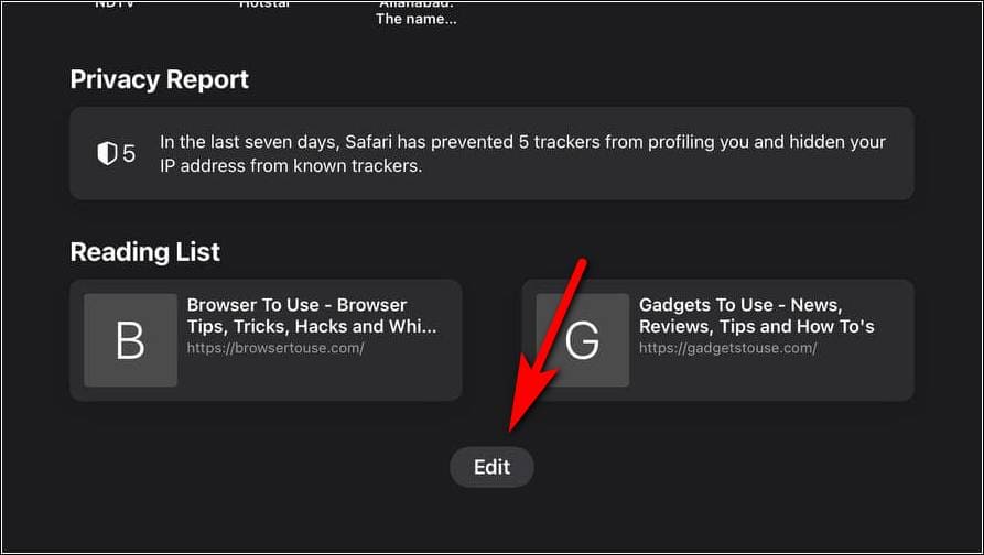 Remove Privacy Report from Safari iOS
