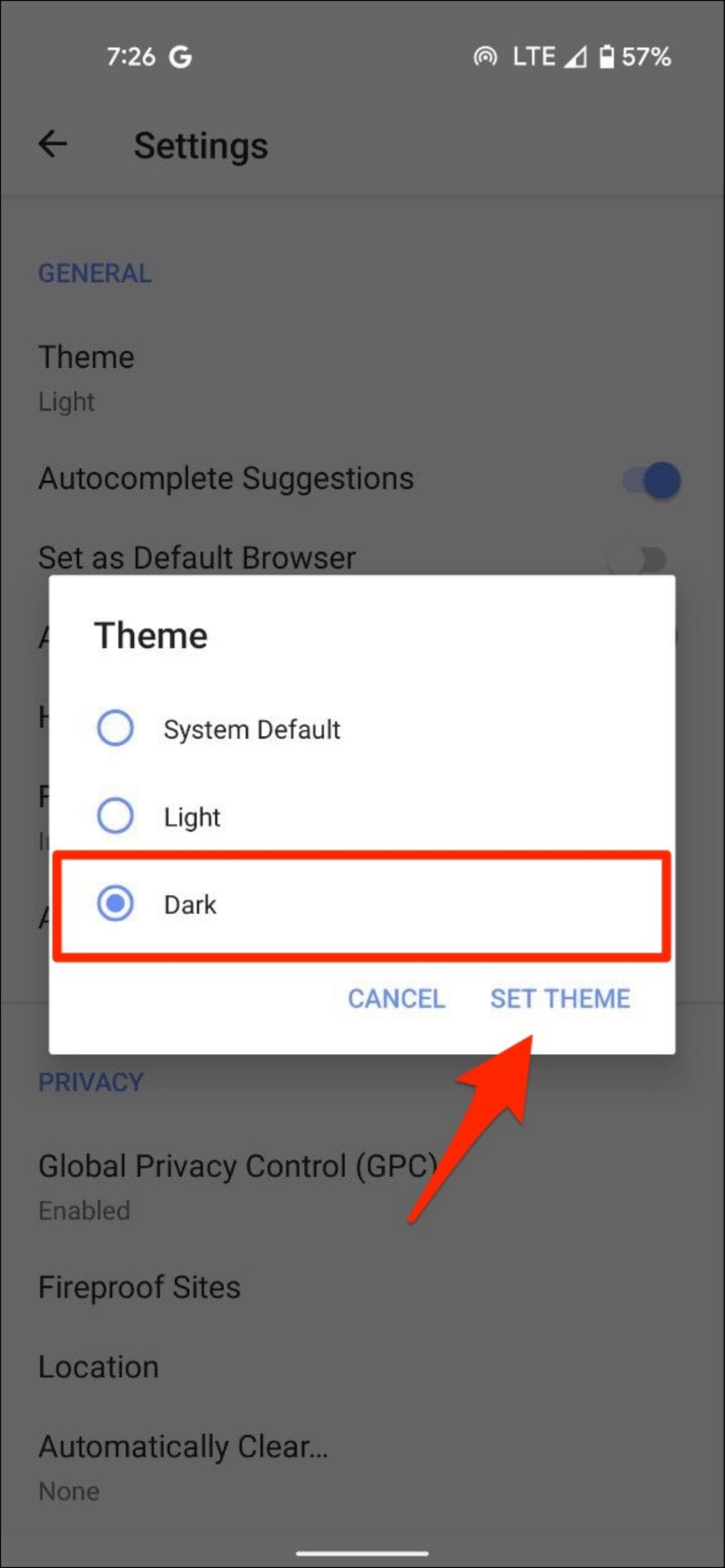 DuckDuckGo Dark Mode Phone