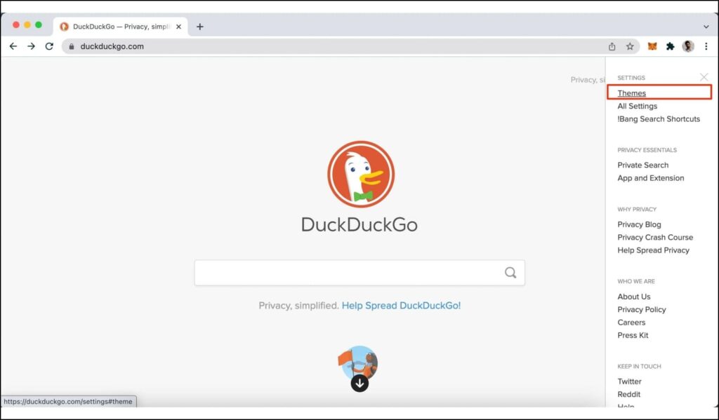 DuckDuckGo Dark Theme on PC