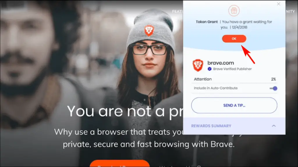Earn Free BATs in Brave Browser