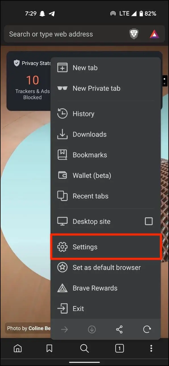 Remove Brave Rewards Icon Mobile