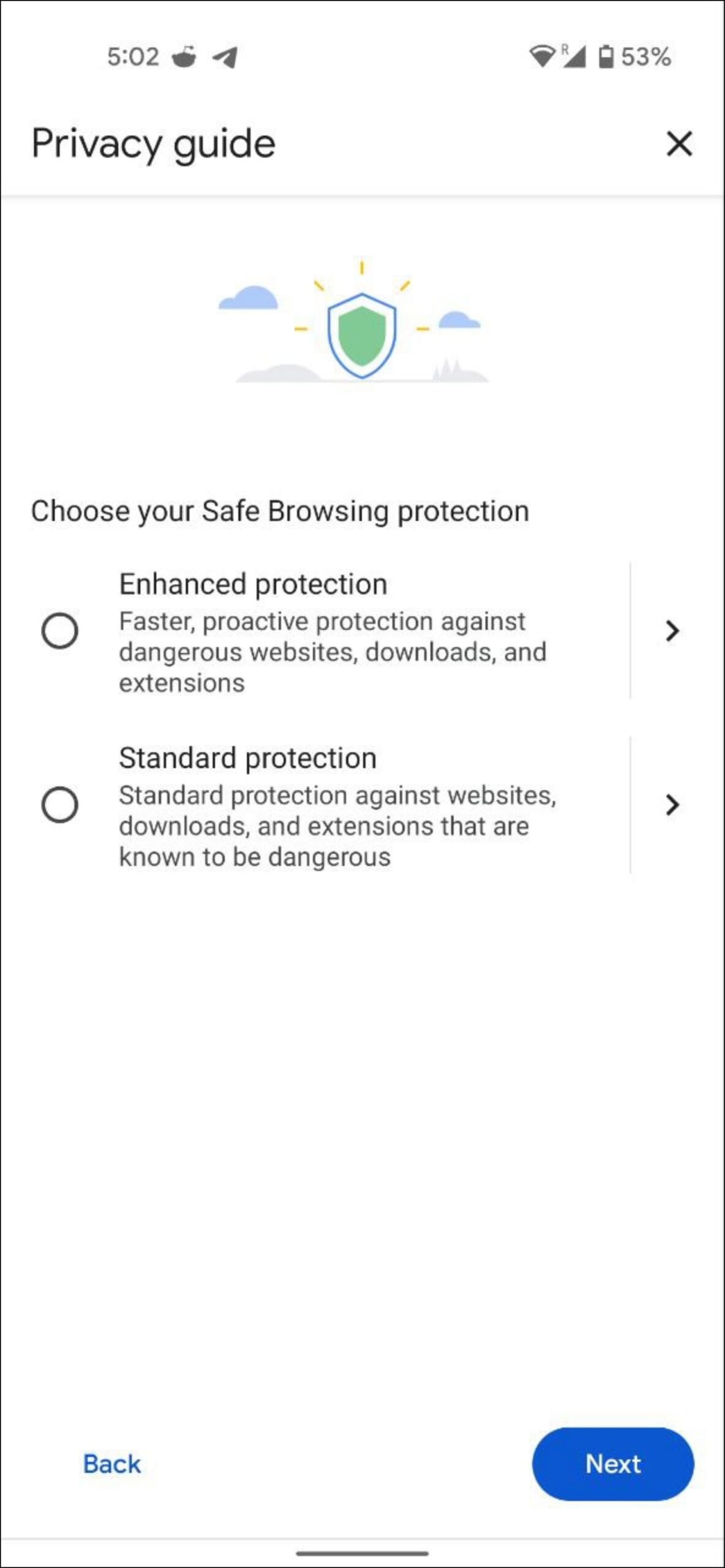Privacy Guide Chrome Mobile