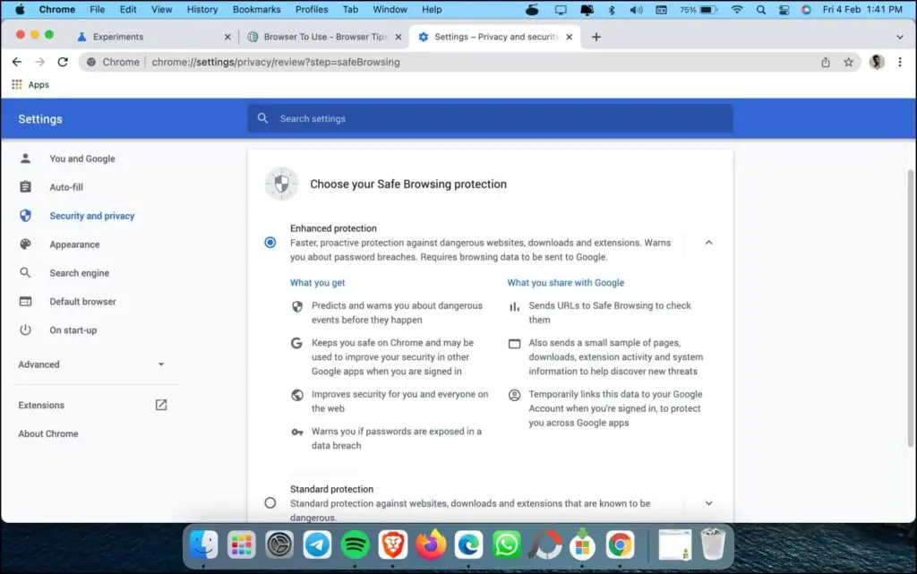 Chrome Safe Browsing Protection