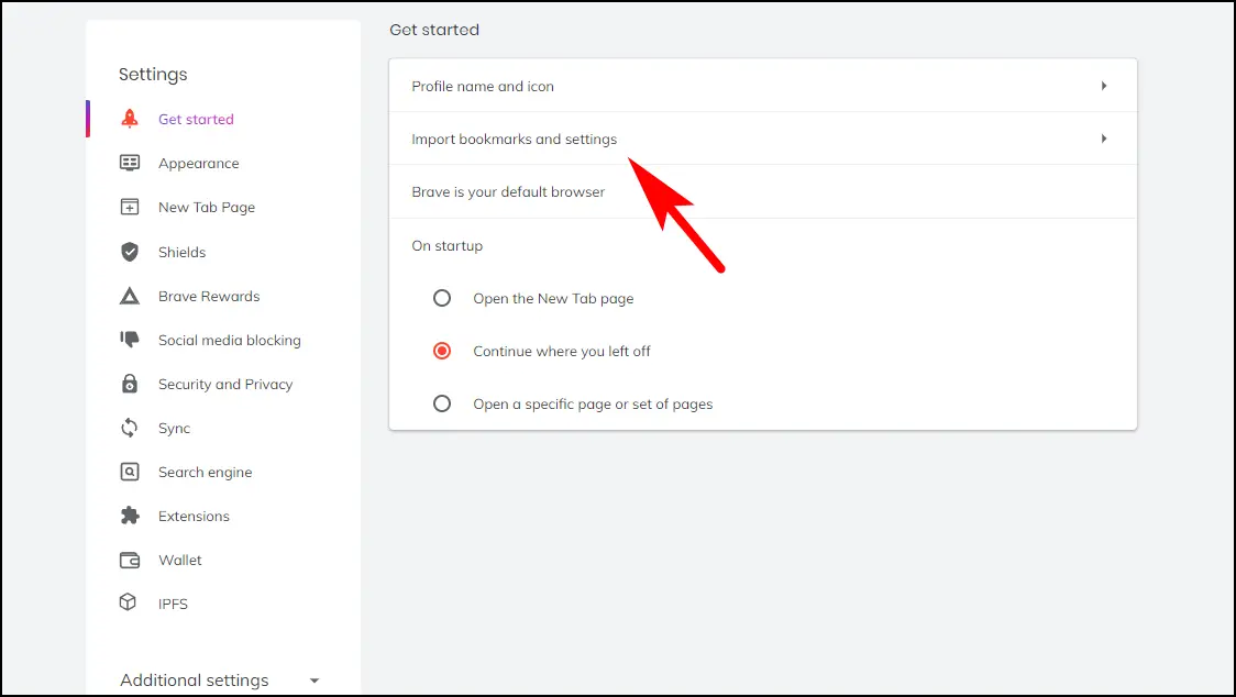 Brave Tips Tricks- Import Export Bookmarks