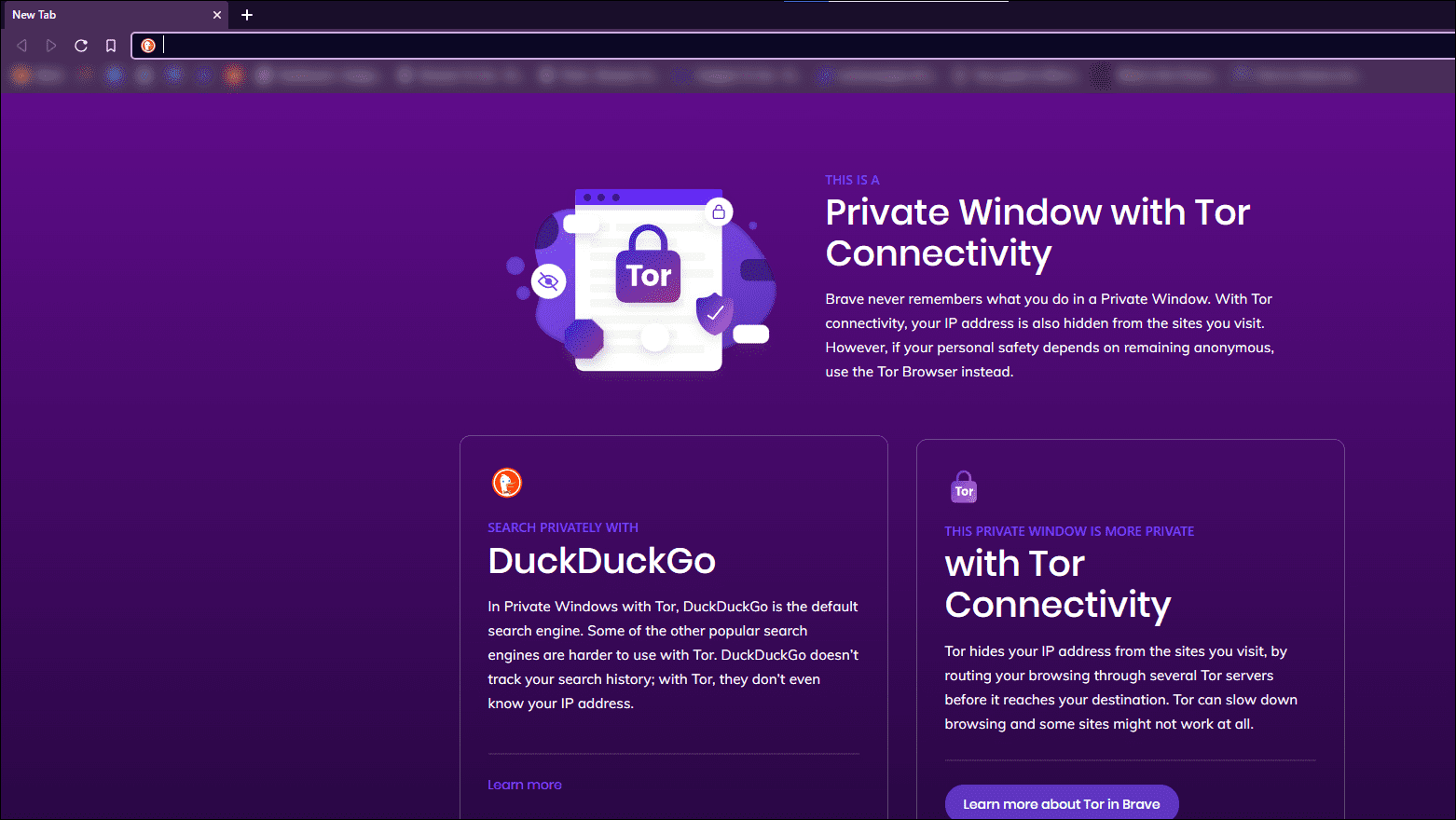 Brave Tips Tricks- Tor in Private