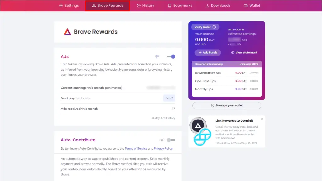 Earn Money with Ads in Brave Browser