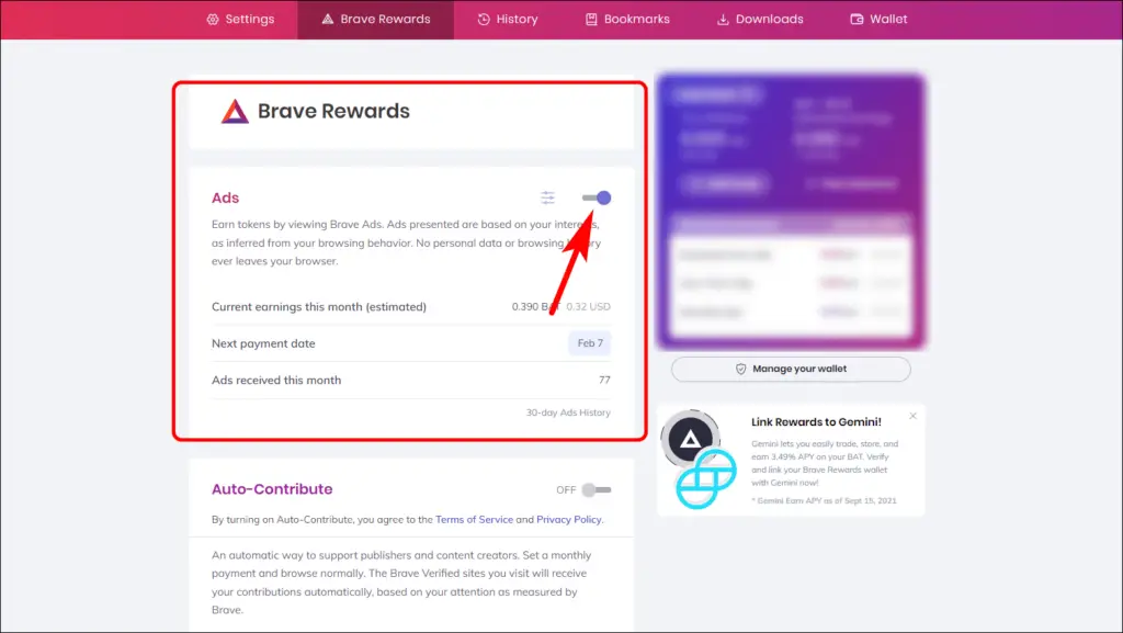 Earn Money with Ads in Brave Browser