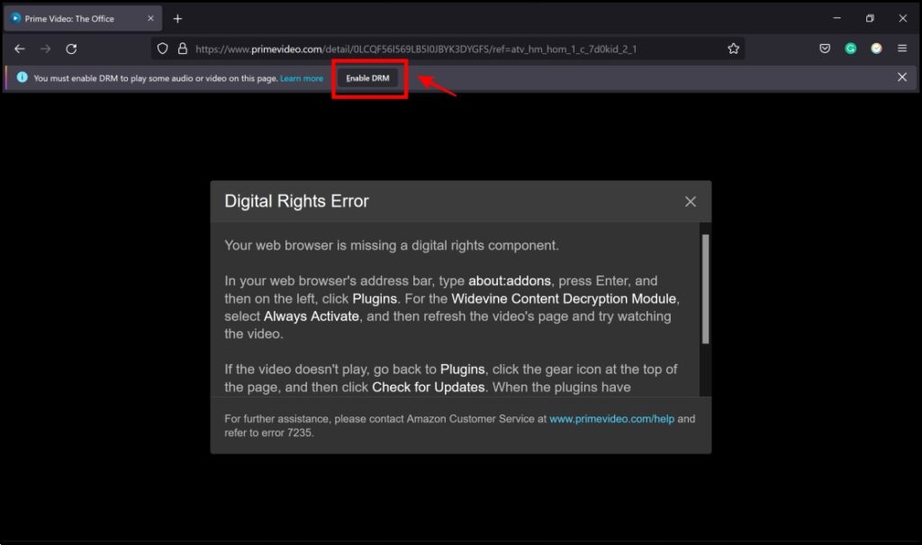 Enable DRM in Firefox Browser