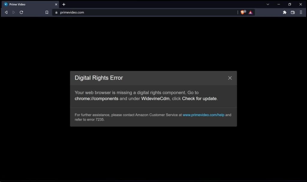 Fix Digital Rights Error on Brave