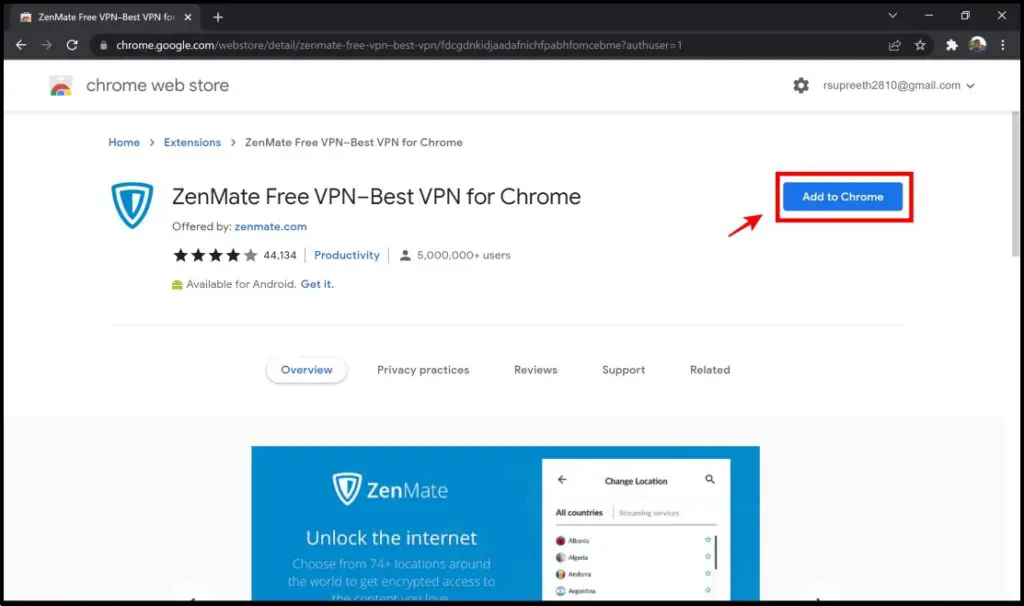 Unblock Website in Chrome Using VPN