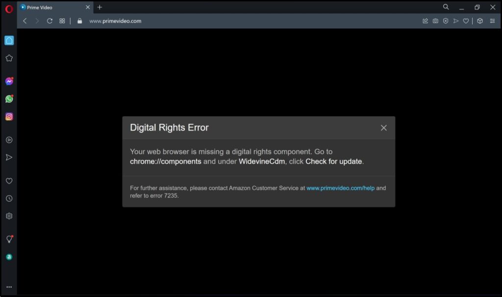 Fix Digital Rights Error on Opera