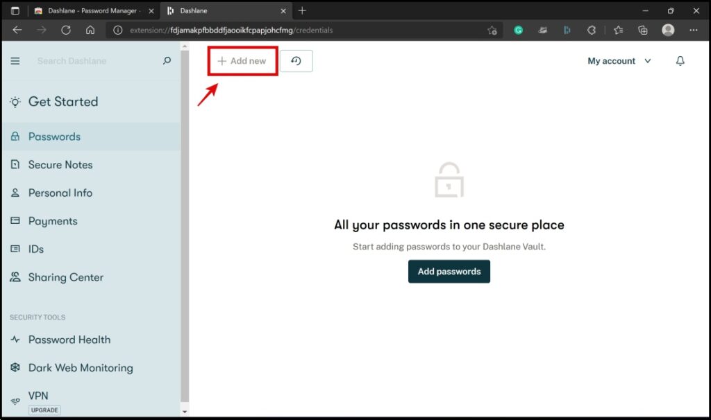 Dashlane Extension for Edge