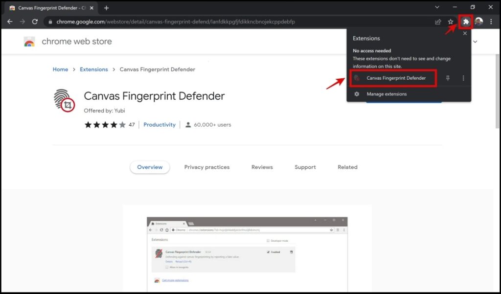 Canvas Fingerprint Defender for Chrome Edge
