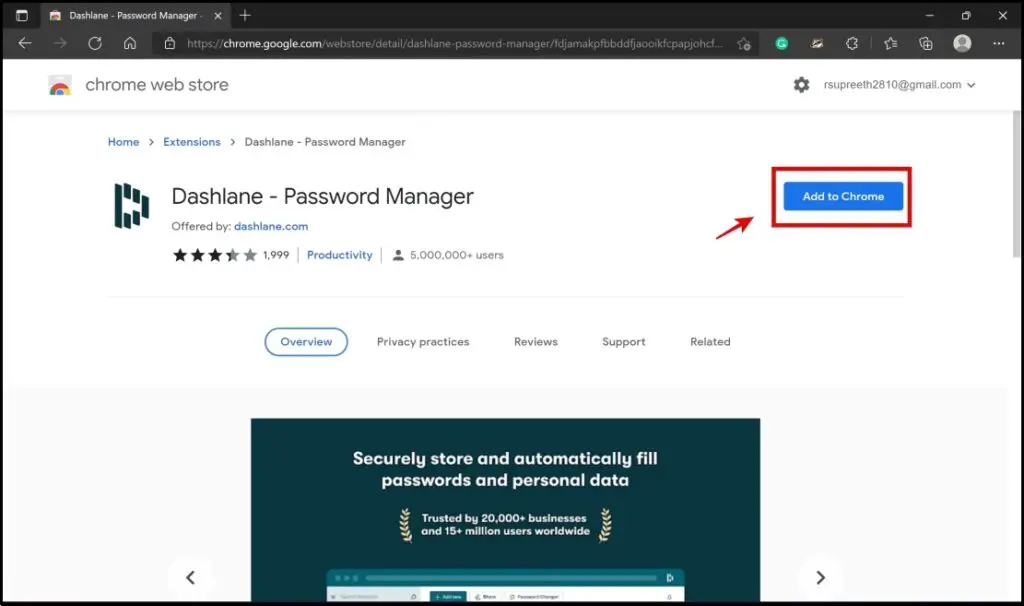 dashlane extension edge