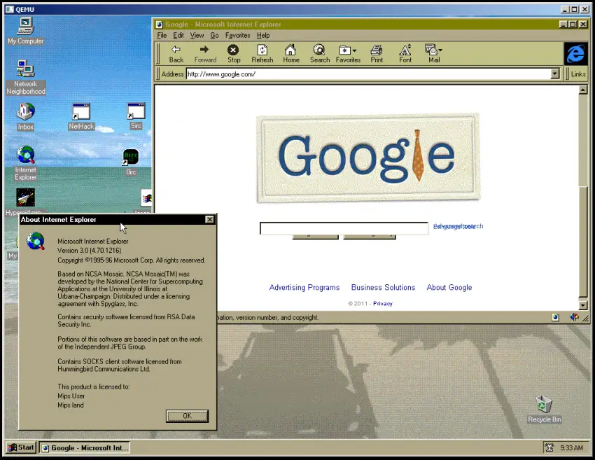 Internet Explorer 3