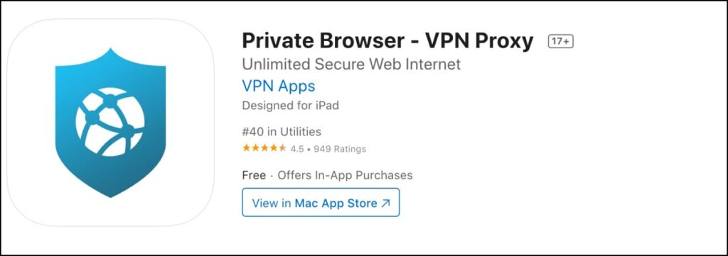 Private VPN Browser iPhone iPad
