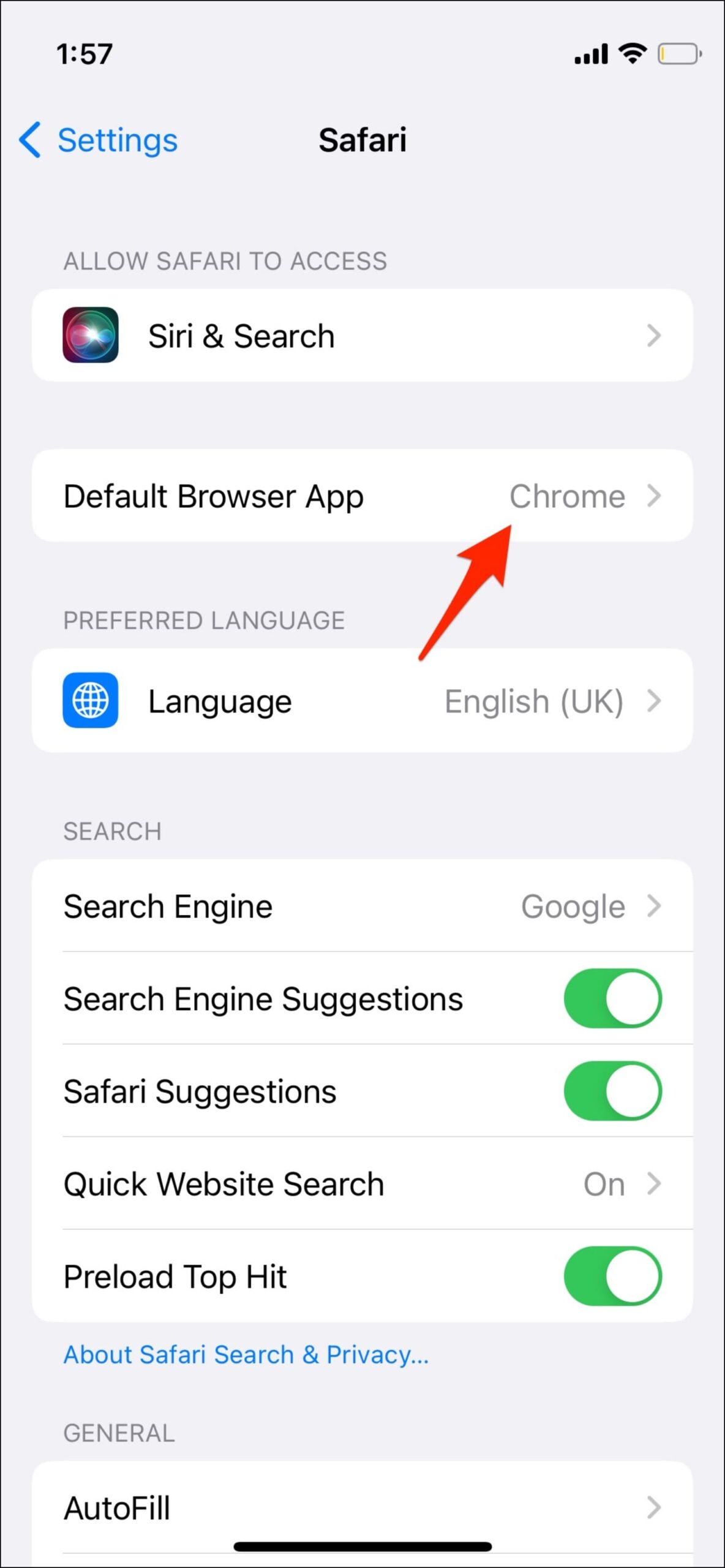 Set Brave as Default Browser iOS